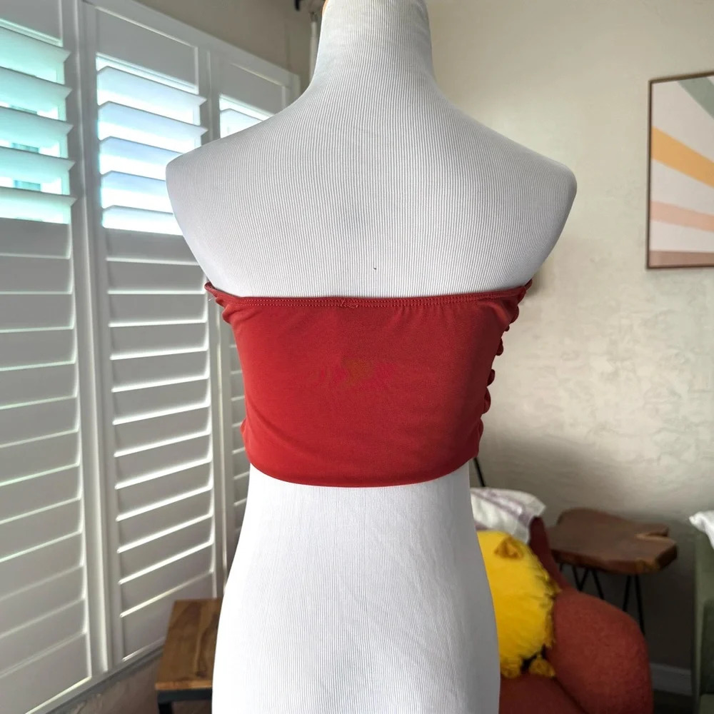 Windsor Orange/red bandeau with removable front tie - Picture 4 of 6
